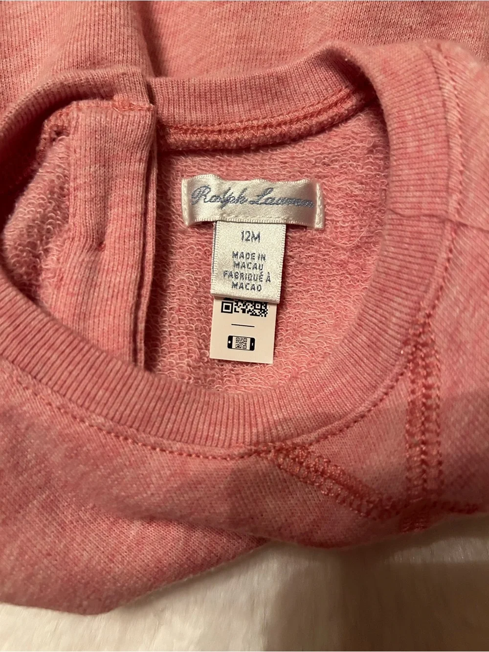 On Hold Ralph Lauren Girls Pink Sweatshirt Dress